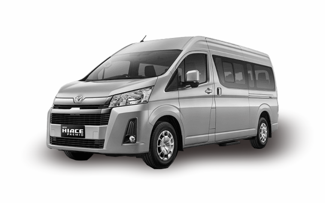 rent a minibus hiace premio in surabaya with driver